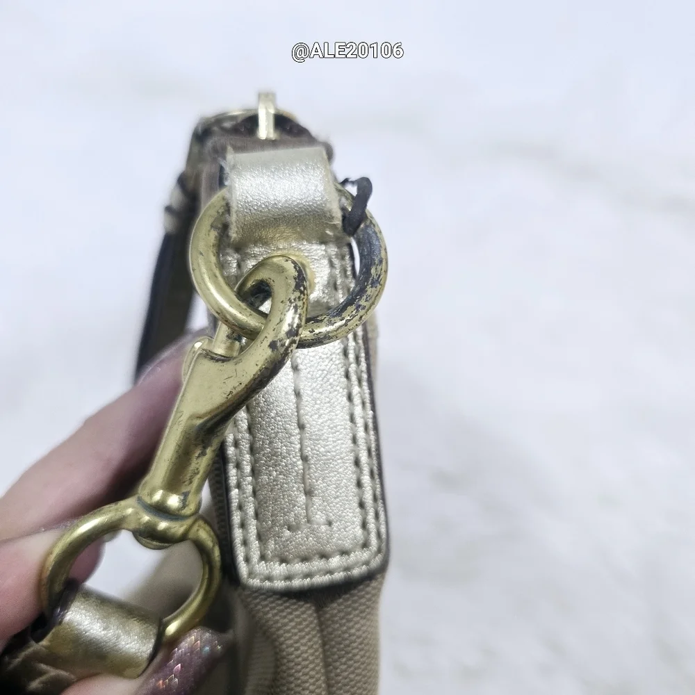 Coach Brown and Cream Crossbody Bag